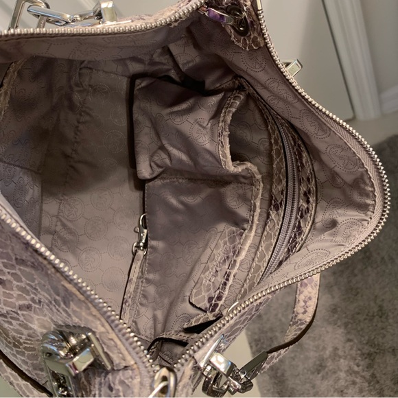 Michael Kors leather snakeskin print handbag - Picture 7 of 11